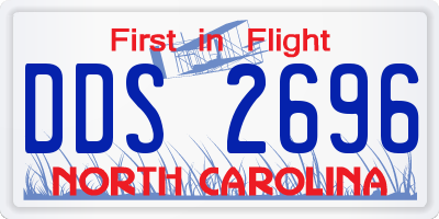 NC license plate DDS2696