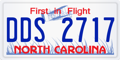 NC license plate DDS2717