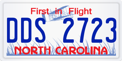 NC license plate DDS2723
