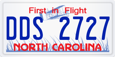 NC license plate DDS2727