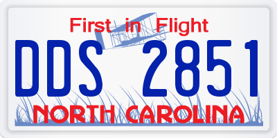 NC license plate DDS2851