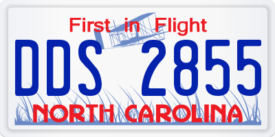 NC license plate DDS2855
