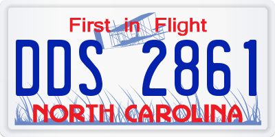 NC license plate DDS2861
