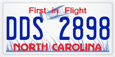 NC license plate DDS2898