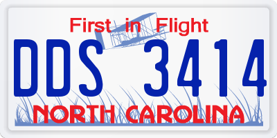 NC license plate DDS3414