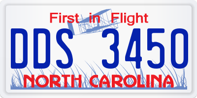 NC license plate DDS3450