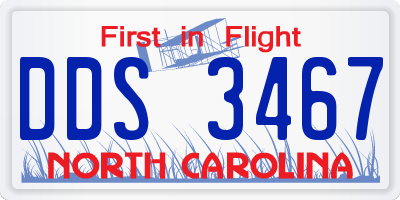 NC license plate DDS3467