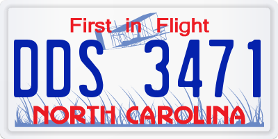 NC license plate DDS3471