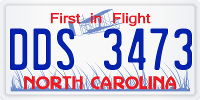 NC license plate DDS3473