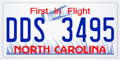 NC license plate DDS3495