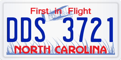 NC license plate DDS3721