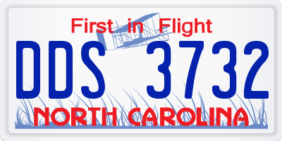 NC license plate DDS3732