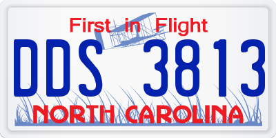 NC license plate DDS3813