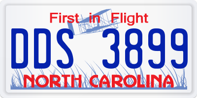 NC license plate DDS3899