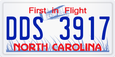 NC license plate DDS3917