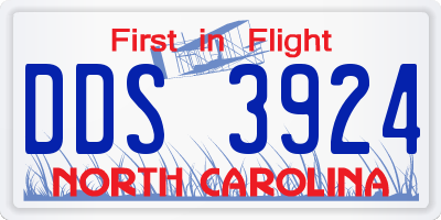 NC license plate DDS3924