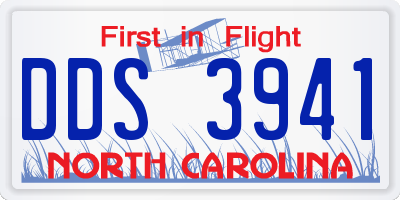 NC license plate DDS3941