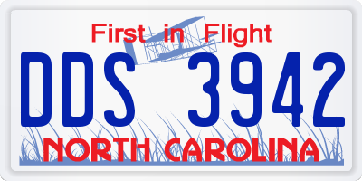 NC license plate DDS3942