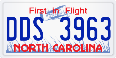 NC license plate DDS3963