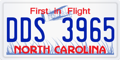 NC license plate DDS3965
