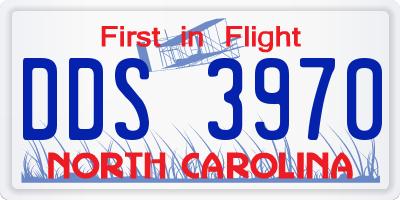 NC license plate DDS3970