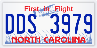NC license plate DDS3979