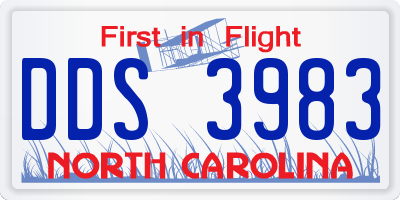 NC license plate DDS3983