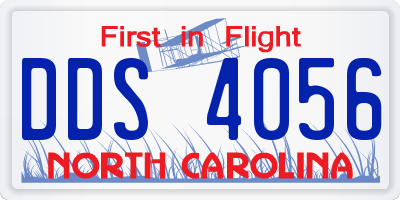 NC license plate DDS4056