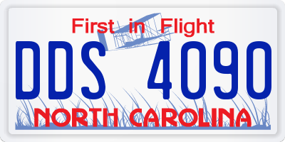 NC license plate DDS4090