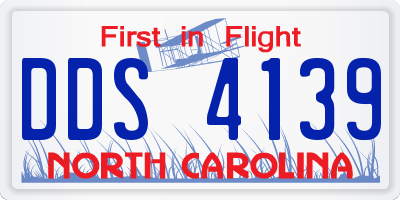 NC license plate DDS4139