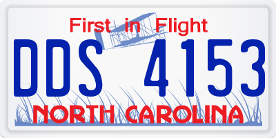 NC license plate DDS4153