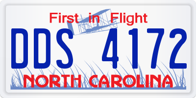 NC license plate DDS4172