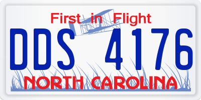 NC license plate DDS4176