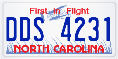 NC license plate DDS4231