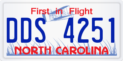 NC license plate DDS4251