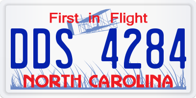 NC license plate DDS4284