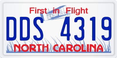 NC license plate DDS4319