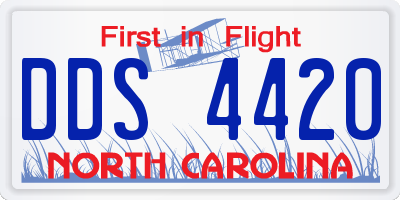 NC license plate DDS4420