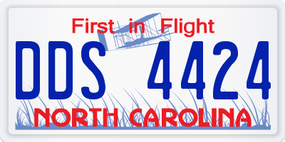 NC license plate DDS4424