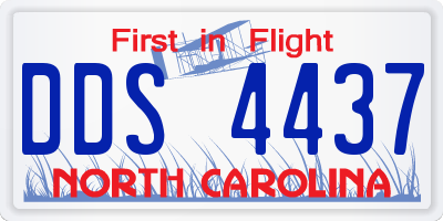 NC license plate DDS4437