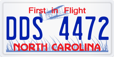 NC license plate DDS4472