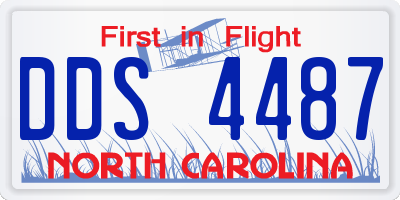 NC license plate DDS4487