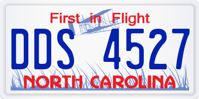 NC license plate DDS4527
