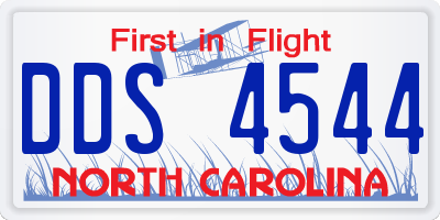 NC license plate DDS4544