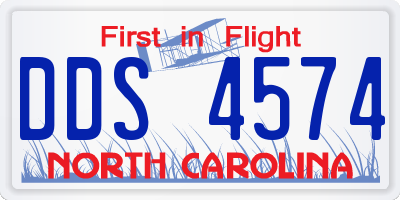 NC license plate DDS4574
