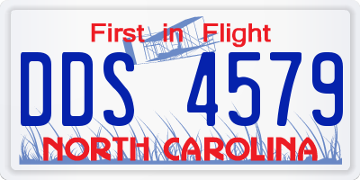 NC license plate DDS4579