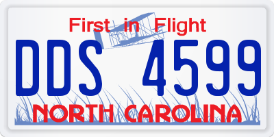 NC license plate DDS4599