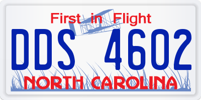 NC license plate DDS4602