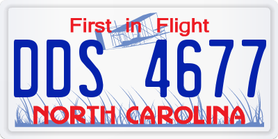 NC license plate DDS4677