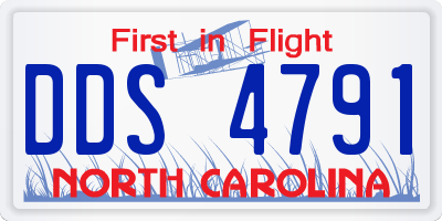 NC license plate DDS4791
